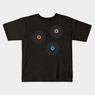 Textured Vinyl Records Trio Kids T-Shirt